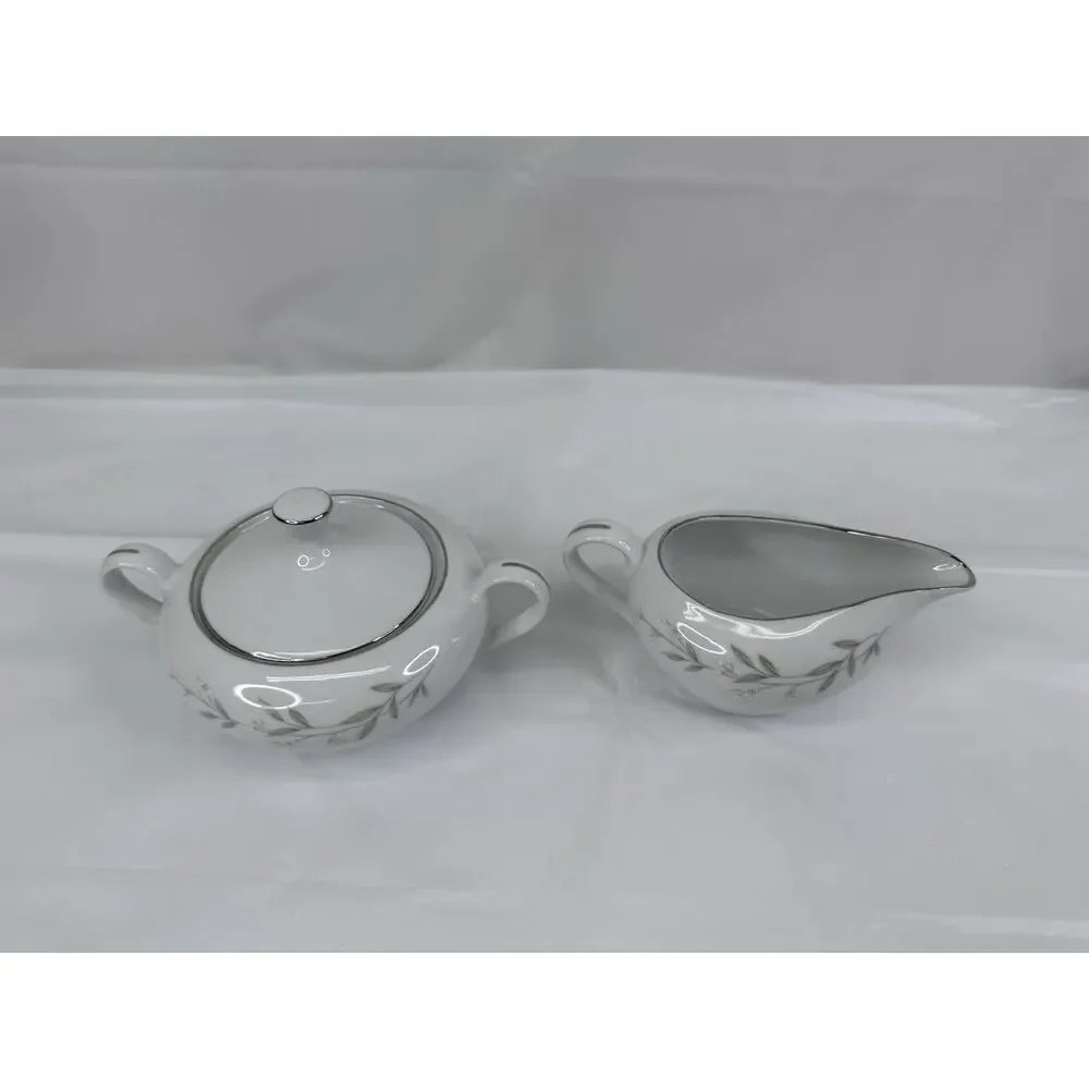 St Regis Fine China Japan 101 Creamer Sugar Bowl & Lid Floral Cottagecore Granny